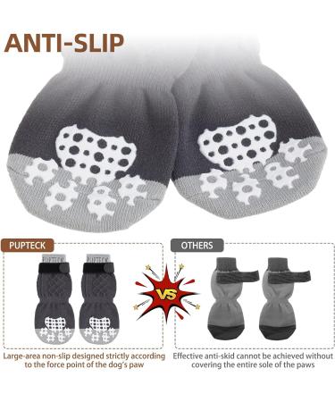 Pupeck Dog Socks - Anti-Slide Paw Protection for Small Medium & Large Dogs | Indoor & Outdoor Use | Summer Heat & Hardwood Floor Safety - Pack of 6 Gray - Buy Online on GoSupps.com
