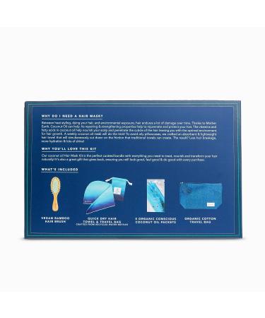 Coconut Oil Hair Mask Kit with Quick Dry Towel, Bamboo Hairbrush, and Coconut Oil for Hair - Hair Care Gift Set for Women | Conscious Coconut - Buy Online on GoSupps.com