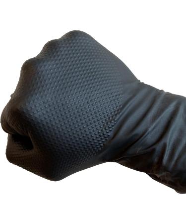 KingSeal UltraBlack PRO-3D Nitrile Exam Gloves 8 MIL Diamond-Texture Grip - 100 Count, Medium Size - Buy Online on GoSupps.com