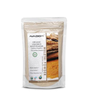 Avador USDA Certified Organic All Natural Mulethi Powder 200 Grams | Licorice Powder | Glycyrrhiza Glabra | Non GMO | Gluten Free