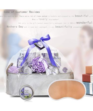 Luxury Lavender Spa Gift Basket for Women - At-Home Pampering Kit with Bath Bombs, Shampoo Bar, Eye Mask, and More | Perfect Mother's Day Gift - 15pcs - Buy Online on GoSupps.com