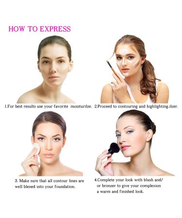 Youngfocus Cosmetics Cream Contour Kit - 8 Colors Highlighting Makeup Palette - Vegan & Cruelty-Free Formula - Hypoallergenic & Easy-to-Follow Instructions - Buy Online on GoSupps.com