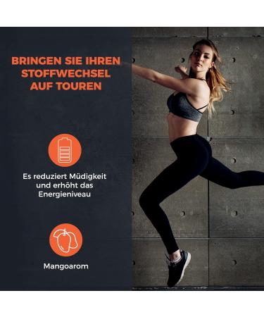 PowGen Easy Burn Delicious Mango Drink with L-Carnitine Yerba Mate Guarana & Vitamin B3 | 30 Sachets + Free E-Book | Buy Internationally! - Buy Online on GoSupps.com
