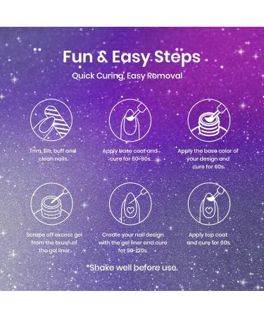 Beetles Nail Art Gel Liner Polish - 12 Reflective Glitter Colors | UV Soak Off Gel Kit for Spring Manicure Gifts - Buy Online on GoSupps.com