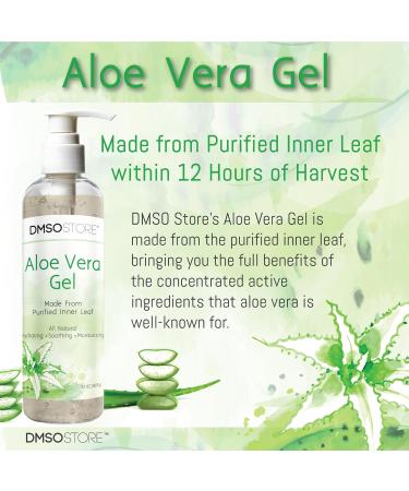 DMSOSTORE Aloe Vera Gel 32 oz (908g) Alcohol-Free Made From Purified Aloe Vera Inner Leaf Soothing Skin Moisturizing Hydrating - Buy Online on GoSupps.com