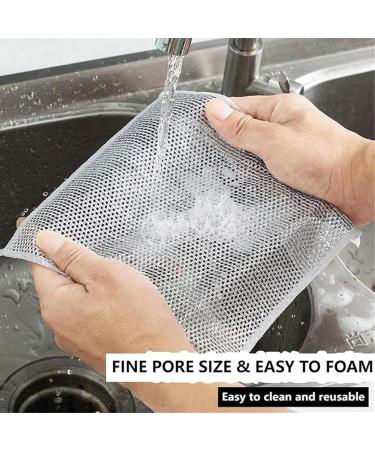 Dishwashing Rags Non Scratch Wire Dishcloth Wire Mesh Dishcloth Versatile Dishwashing Reusable Kitchen Accessories Wet & Dry Dish Cloth for Dish Kitchen Home - Buy Online on GoSupps.com