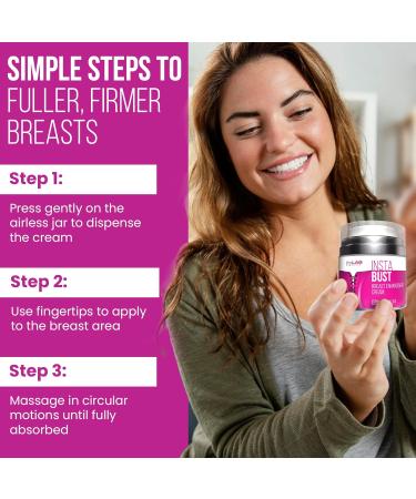 ProLab Organics InstaBust Breast Enhancement Cream Bust Firming & Lifting Formula for Fuller Rounder Bigger Breasts Volume Boosting Topical Made in USA - Buy Online on GoSupps.com