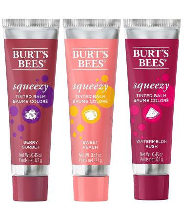 Burt's Bees Lip Care Stocking Stuffers Set - Berry Sorbet, Sweet Peach, Watermelon Rush - Buy Online on GoSupps.com