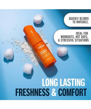 Carpe Sweat Absorbing Scalp Powder: Non Aerosol Dry Shampoo for Men & Women - Residue Free, Oily Hair Treatment for Dark & Light Hair - Use Between Washes - Buy Online on GoSupps.com