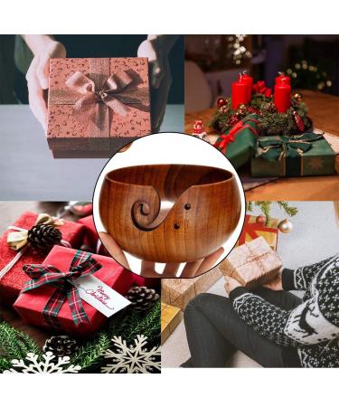 Handmade Rosewood Yarn Bowl Holder - X-Large Size for Knitting & Crochet - Perfect Gift for Mother's Day & Christmas - Buy Online on GoSupps.com