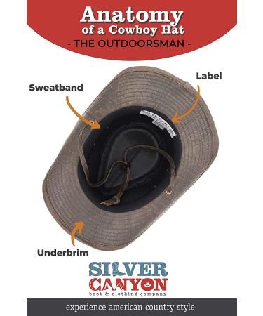 Silver Canyon Weathered Outback Outdoorsmen Shapeable Hat - Brown X-Large - Buy Online on GoSupps.com