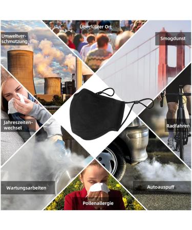 Ansta 5-Piece Reusable Fabric Masks | High-Quality Washable Cotton Face Cover for Unisex | Breathable Comfort & Active Protection - Buy Online on GoSupps.com