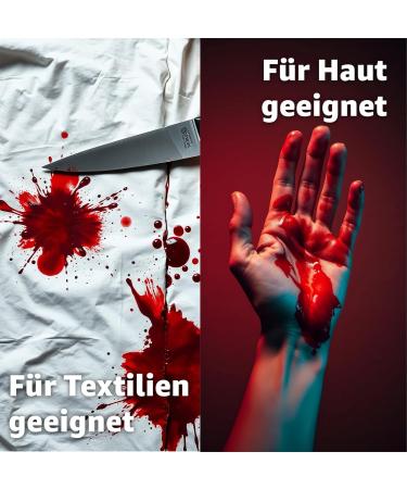  TK Gruppe Timo Klingler Fake Blood 50ml Fake Blood for Halloween Carnival Makeup and Fancy Dress - Washable and Incredibly Realistic - Buy Online on GoSupps.com