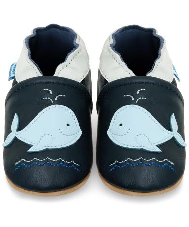Baby Shoes with Soft Sole - Baby Girl Shoes - Baby Boy Shoes - Leather Toddler Shoes - Baby Walking Shoes 6-12 Months Blue Whale - Buy Online on GoSupps.com