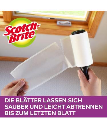 Scotch-Brite Everyday Clean Foot Roller - Lint Roller for Clothing & Furniture Reusable 1 Pack (56 Sheets) - Pet Hair & Lint Removal - Buy Online on GoSupps.com