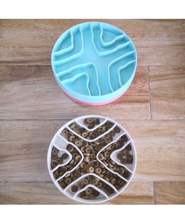 8 Inch Slow Feeder Bowl for Dogs and Cats - Anti-Gulping Healthy Eating Design - Ideal for Small to Medium Pets - Primary Color - Buy Online on GoSupps.com