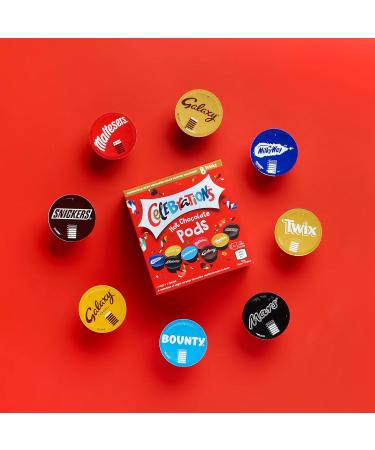 Celebrations Hot Chocolate Dolce Gusto Compatible Pods 5 Boxes x 8 Pods | Bulk Dolce Gusto Compatible Chocolate Pods | 40 Pods 40 Servings - Buy Online on GoSupps.com
