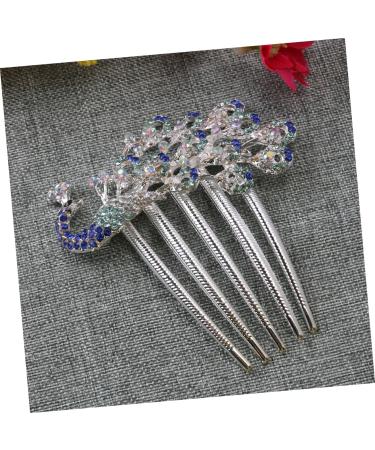 MAGICLULU Hairpin Comb Women Hair Accessories Rhinestone Hair Accessories Flower Hair Combs Bridal Headpieces for Womens Hair Accessories Tiara Hair Clip Comb Crystal Peacock Bride - Buy Online on GoSupps.com
