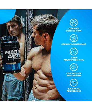 BioTechUSA Micellar Casein Protein Powder 908g Vanilla - Gluten-Free, Fat-Free, Extended Absorption, Enriched with L-Glutamine | Pack of 1 - Buy Online on GoSupps.com