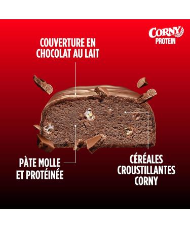 Corny Protein - Chocolate Protein Bars 30% Protein 0% Added Sugars Pack of 18x50g Taste the Power - Buy Online on GoSupps.com