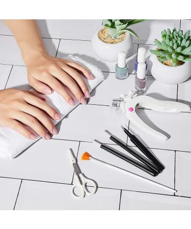 2-Piece Acrylic Nail Knipper Set | Stainless Steel Nail Tip Cutter & Adjustable Trimmer for Gel & Fake Nails - Nail Art Manicure Tools (White) - Buy Online on GoSupps.com