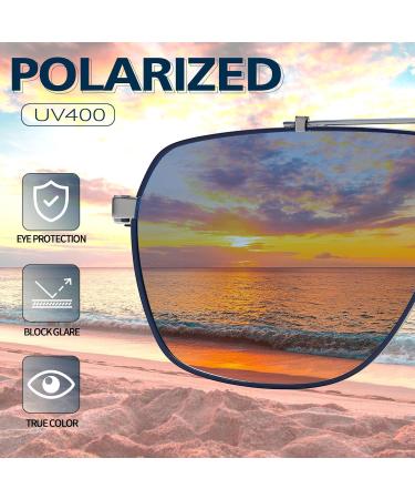 Joopin Polarised UV Protection Al-Mg Metal Sunglasses for Men Women - Gradient Blue - Buy Online on GoSupps.com