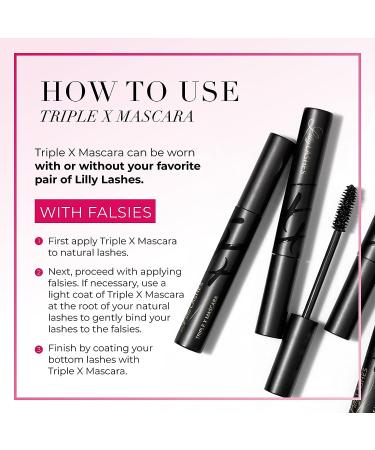 Lilly Lashes Triple X Black Mascara - Lengthening & Volumizing Liquid Lash Extensions - Buy Online on GoSupps.com