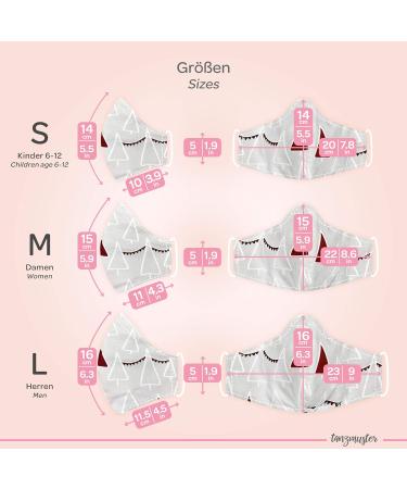 Dance Pattern Washable Masks for Kids & Adults - 100% Cotton 2-Layer Nose Bracket Filter Bag Oeko-Tex Certified - Red & Gray - 1 Pack - Buy Online on GoSupps.com