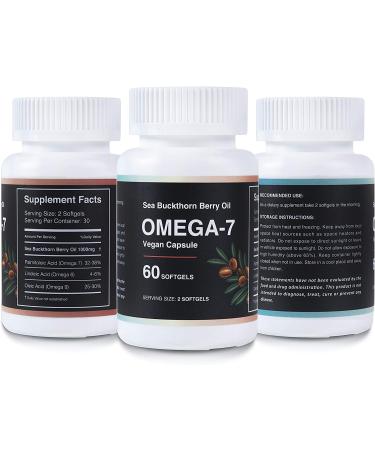 Sea Buckthorn Farm Oil Blend Omega 7 Supplement - Vegan Omega 3 Capsules - Omega 3 6 9 Softgels - 60 Capsules - Buy Online on GoSupps.com