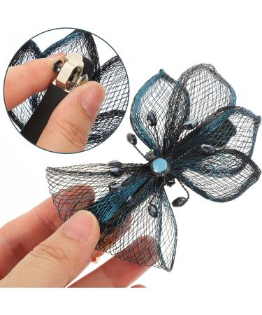 Beaupretty Blue Hair Clips butterfly clip bow clips party fascinators high ponytail clip bows barrette bridal clip clips barrettes spring clip copper wire vintage Decor - Buy Online on GoSupps.com