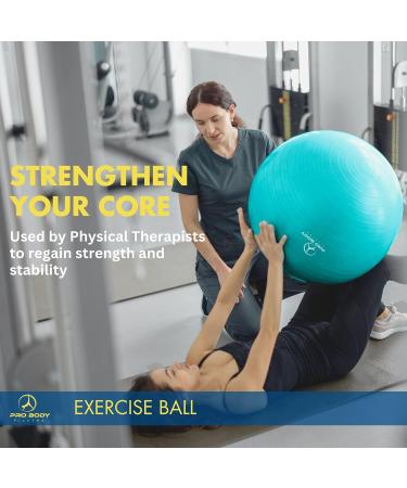 ProBody - Pilates Exercise Ball - Multiple Sizes Gym Grade Balance Ball for Fitness - Yoga - Workout Pregnancy & Physical Therapy - Buy Online on GoSupps.com