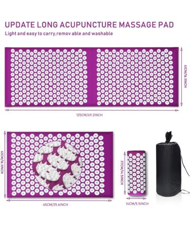 Buy Dunlap Massage Cushion & Acupressure Mat - Extra Long Pain Relief Yoga Spike Pillow (Purple) - Buy Online on GoSupps.com