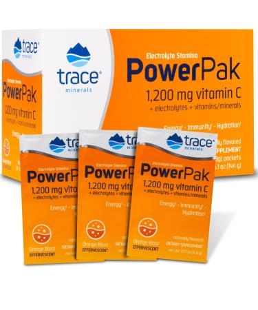 Trace Minerals Research Electrolyte Stamina PowerPak Orange Blast 30 Packets 0.17 oz (4.8 g) Each