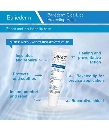 Uriage Bariederm Cica-Lips Balm - Fragrance-Free Protection for Chapped Lips (0.5 fl oz) - Buy Online on GoSupps.com