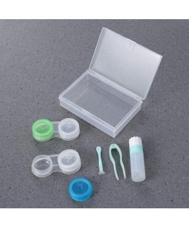 SUPVOX 2 Pack Travel Contact Lens Case with Clip Applicator & Solution Bottle - Green | International Shipping Available - Buy Online on GoSupps.com