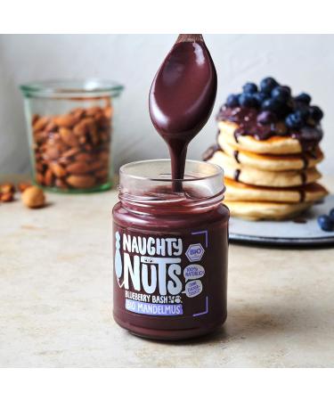 Naughty Nuts Bio Mandelmus Blueberry Bash - Vegan Peanut Butter 100% Natural No Palm Oil & Sugar Perfect Topping for Muesli | 250g - Buy Online on GoSupps.com