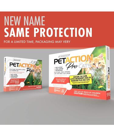 PetAction Plus For Cats - 3 Doses (0.017 fl oz Each) | Flea & Tick Prevention - Buy Online on GoSupps.com