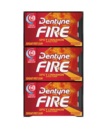 Dentyne Fire Spicy Cinnamon Sugar Free Gum - Pack of 9 (144 Pieces) - Buy Online on GoSupps.com