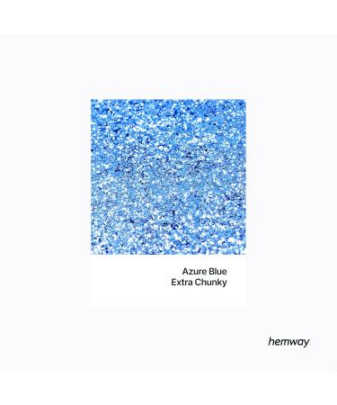 Hemway Ultra-Shine Extra Chunky Glitter - Azure Blue 100g | Premium Craft Glitter for DIY Projects & Home Decor - Buy Online on GoSupps.com