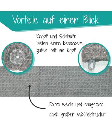Buy Lead Care Hair Turban Set of 3 - Quick-Drying Microfiber Hair Drying Towels in Anthracite | Best Hair Care Solutions - Buy Online on GoSupps.com
