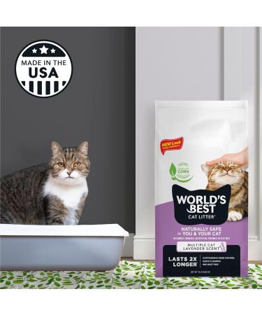 Worlds Best Cat Litter 28lb Multiple Cat Lavender Scented beige 12.7 kg (Pack of 1) 12.7 kg (Pack of 1) Single - Buy Online on GoSupps.com