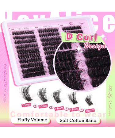 HeyAlice Fluffy Lash Clusters - 60/80/100D D Curl Eyelash Extensions | Thick 10-18mm Individual Lashes for Stunning Volume - Buy Online on GoSupps.com