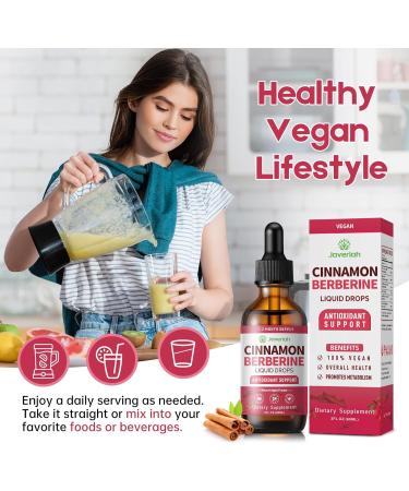 Berberine Drops with Ceylon Cinnamon Bitter Supplement,Berberine HCL Liquid Drops with Turmeric,Green Tea,Apple Cider Vinegar,Black Seed Oil for Overall Support & Digestive System 2 FL OZ 1 Pack - Buy Online on GoSupps.com