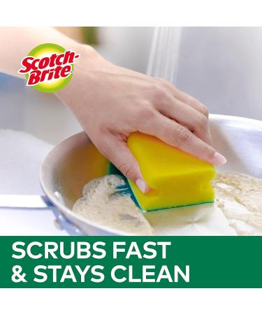 Scotch-Brite Fresh Heavy Duty Scrub Sponge 16 Pieces - Green - Cleans Tough Messes, Food-Trapping Resistant - Buy Online on GoSupps.com
