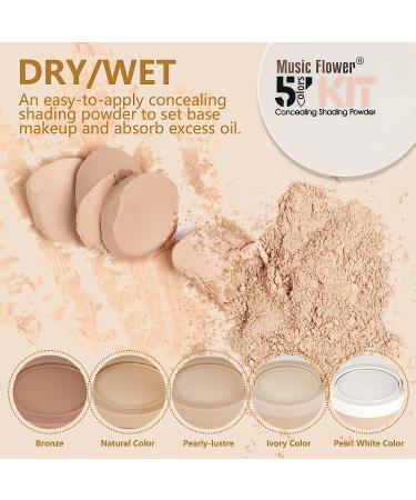 FantasyDay Pro 5 Colors Face Powder Compact - Makeup Kit for Contouring, Highlighting, and Camouflage - Buy Online on GoSupps.com