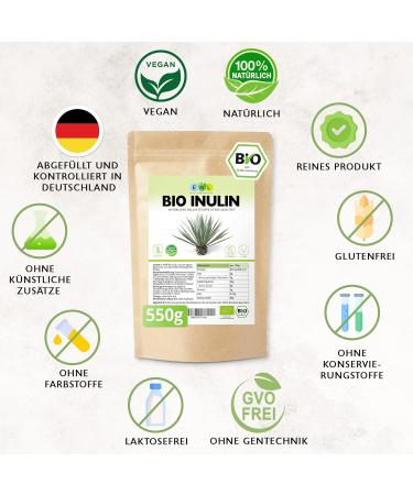 EWL Organic Inulin Powder 550g | Agave Fiber Supplement | 100% Natural & Bio | High-Fiber Nutritional Boost - Buy Online on GoSupps.com