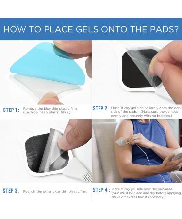 Tens Gel Pads Refills for Omron PM311 - 12 Pairs (24 Pcs) Self-Adhesive Electrode Pads | International Shipping Available - Buy Online on GoSupps.com