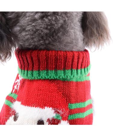 Hrttsy Christmas Dog Sweater | Warm Winter Pullover for Small & Medium Dogs | Striped Snowman Pet Costume - Buy Online on GoSupps.com