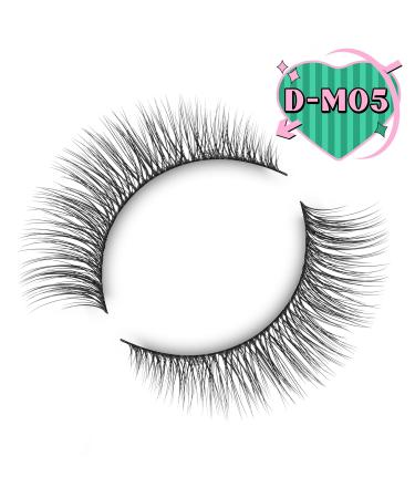 10 Pairs Naturally Looking C-Curl Thin Band Reusable Eyelashes - Wispy D-M05 (10mm) for Stunning Eyes - Buy Online on GoSupps.com