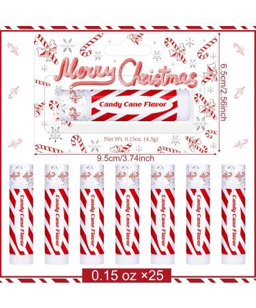 25 Pack Christmas Peppermint Flavor Lip Balms Gifts Bulk Christmas Party Stocking Stuffers Small Thank You Appreciation Gifts for Women Men Staff Coworkers Employee Homeless Candy Cane 25 - Buy Online on GoSupps.com
